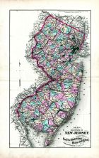 New Jersey State Map, Salem and Gloucester Counties 1876